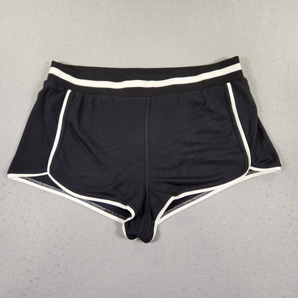 Free People Movement Black/White Striped Size Womens XL Athletic Shorts